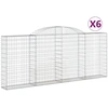 Image de vidaXL Gabions avec arc surélevé 6 pcs. 300x30x120/140cm Fer galvanisé