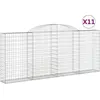 Image de vidaXL Gabions avec arc surélevé 11 pcs 300x30x120/140cm Fer galvanisé
