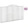 Image de vidaXL Gabions avec arc surélevé 2 pcs. 300x30x160/180cm Fer galvanisé