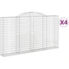 Image de vidaXL Gabions avec arc surélevé 4 pcs. 300x30x160/180cm Fer galvanisé