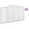 Image de vidaXL Gabions avec arc surélevé 5 pcs. 300x30x160/180cm Fer galvanisé