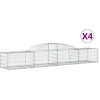 Image de vidaXL Gabions avec arc surélevé 4 pcs. 300x50x40/60 cm Fer galvanisé