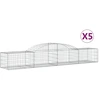 Image de vidaXL Gabions avec arc surélevé 5 pcs. 300x50x40/60 cm Fer galvanisé