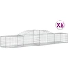 Image de vidaXL Gabions avec arc surélevé 8 pcs. 300x50x40/60 cm Fer galvanisé