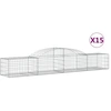 Image de vidaXL Gabions avec arc surélevé 15 pcs. 300x50x40/60 cm Fer galvanisé