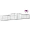 Image de vidaXL Gabions avec arc surélevé 17 pcs. 300x50x40/60 cm Fer galvanisé