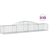 Image de vidaXL Gabions avec arc surélevé 30 pcs. 300x50x40/60 cm Fer galvanisé