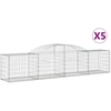 Image de vidaXL Gabions avec arc surélevé 5 pcs. 300x50x60/80 cm Fer galvanisé