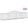 Image de vidaXL Gabions avec arc surélevé 10 pcs. 300x50x60/80 cm Fer galvanisé