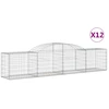 Image de vidaXL Gabions avec arc surélevé 12 pcs. 300x50x60/80 cm Fer galvanisé