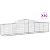 Image de vidaXL Gabions avec arc surélevé 30 pcs. 300x50x60/80 cm Fer galvanisé
