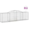 Image de vidaXL Gabions avec arc surélevé 11 pcs. 300x50x80/100cm Fer galvanisé