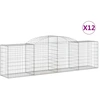 Image de vidaXL Gabions avec arc surélevé 12 pcs. 300x50x80/100cm Fer galvanisé