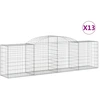 Image de vidaXL Gabions avec arc surélevé 13 pcs. 300x50x80/100cm Fer galvanisé