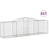 Image de vidaXL Gabions avec arc surélevé 17 pcs. 300x50x80/100cm Fer galvanisé
