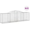 Image de vidaXL Gabions avec arc surélevé 25 pcs. 300x50x80/100cm Fer galvanisé