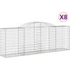Image de vidaXL Gabions avec arc surélevé 8 pcs. 300x50x100/120cm Fer galvanisé