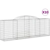 Image de vidaXL Gabions avec arc surélevé 10 pcs 300x50x100/120cm Fer galvanisé