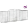 Image de vidaXL Gabions avec arc surélevé 12 pcs 300x50x100/120cm Fer galvanisé