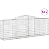 Image de vidaXL Gabions avec arc surélevé 17 pcs 300x50x100/120cm Fer galvanisé
