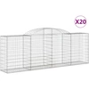 Image de vidaXL Gabions avec arc surélevé 20 pcs 300x50x100/120cm Fer galvanisé