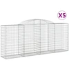 Image de vidaXL Gabions avec arc surélevé 5 pcs. 300x50x120/140cm Fer galvanisé