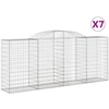 Image de vidaXL Gabions avec arc surélevé 7 pcs. 300x50x120/140cm Fer galvanisé