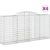 Image de vidaXL Gabions avec arc surélevé 4 pcs. 300x50x140/160cm Fer galvanisé