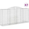 Image de vidaXL Gabions avec arc surélevé 7 pcs. 300x50x140/160cm Fer galvanisé