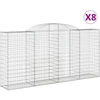 Image de vidaXL Gabions avec arc surélevé 8 pcs. 300x50x140/160cm Fer galvanisé