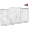 Image de vidaXL Gabions avec arc surélevé 11 pcs 300x50x140/160cm Fer galvanisé