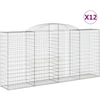 Image de vidaXL Gabions avec arc surélevé 12 pcs 300x50x140/160cm Fer galvanisé