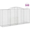 Image de vidaXL Gabions avec arc surélevé 20 pcs 300x50x140/160cm Fer galvanisé
