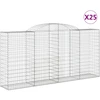 Image de vidaXL Gabions avec arc surélevé 25 pcs 300x50x140/160cm Fer galvanisé