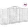 Image de vidaXL Gabions avec arc surélevé 30 pcs 300x50x140/160cm Fer galvanisé