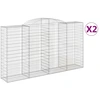 Image de vidaXL Gabions avec arc surélevé 2 pcs. 300x50x160/180cm Fer galvanisé