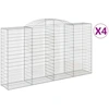 Image de vidaXL Gabions avec arc surélevé 4 pcs. 300x50x160/180cm Fer galvanisé