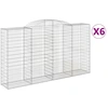 Image de vidaXL Gabions avec arc surélevé 6 pcs. 300x50x160/180cm Fer galvanisé