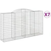 Image de vidaXL Gabions avec arc surélevé 7 pcs. 300x50x160/180cm Fer galvanisé