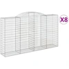 Image de vidaXL Gabions avec arc surélevé 8 pcs. 300x50x160/180cm Fer galvanisé
