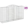 Image de vidaXL Gabions avec arc surélevé 9 pcs. 300x50x160/180cm Fer galvanisé