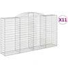 Image de vidaXL Gabions avec arc surélevé 11 pcs 300x50x160/180cm Fer galvanisé