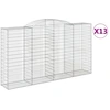 Image de vidaXL Gabions avec arc surélevé 13 pcs 300x50x160/180cm Fer galvanisé