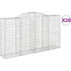 Image de vidaXL Gabions avec arc surélevé 20 pcs 300x50x160/180cm Fer galvanisé