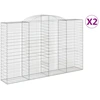 Image de vidaXL Gabions avec arc surélevé 2 pcs. 300x50x180/200cm Fer galvanisé