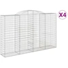 Image de vidaXL Gabions avec arc surélevé 4 pcs. 300x50x180/200cm Fer galvanisé