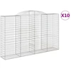 Image de vidaXL Gabions avec arc surélevé 10 pcs 300x50x180/200cm Fer galvanisé