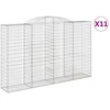 Image de vidaXL Gabions avec arc surélevé 11 pcs 300x50x180/200cm Fer galvanisé