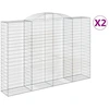 Image de vidaXL Gabions avec arc surélevé 2 pcs. 300x50x200/220cm Fer galvanisé