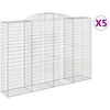 Image de vidaXL Gabions avec arc surélevé 5 pcs. 300x50x200/220cm Fer galvanisé